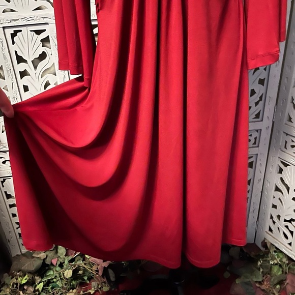 EUC Vintage Y2K Mixit Burgundy Dual Sided Wrap Dress - Picture 5 of 16